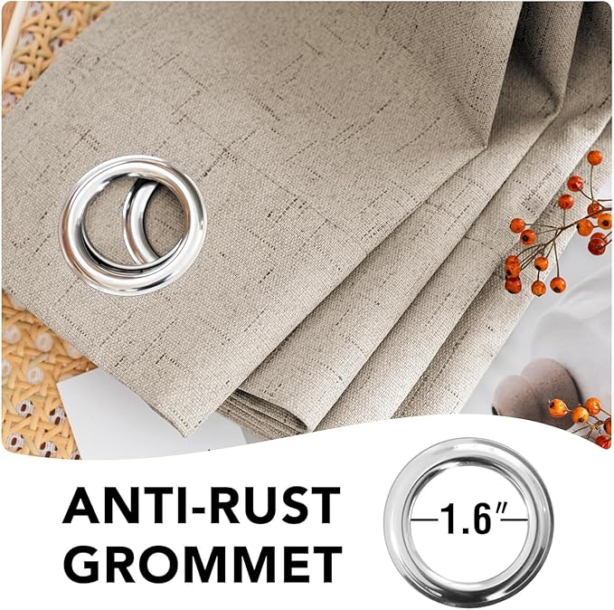 H.VERSAILTEX Linen Curtains 100% Blackout Curtains - Image 6