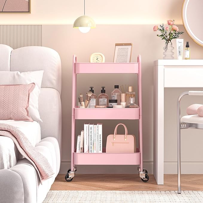 TOOLF 3-Tier Metal Rolling Cart - Image 5