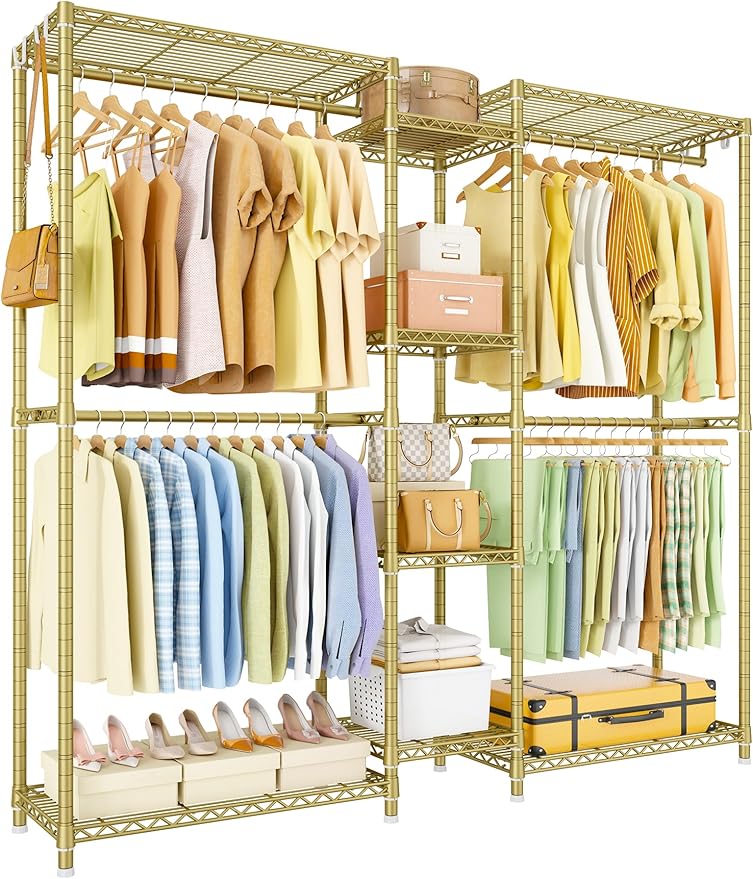 Ulif E4 Clothes Rack, Heavy-Duty Garment Rack, Metal Freestanding Clothing by Ulif