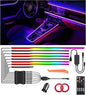 KENANEK 234’’ Acrylic Car Ambient Lighting Kit – 8 RGB LED Light Strips by Unknown