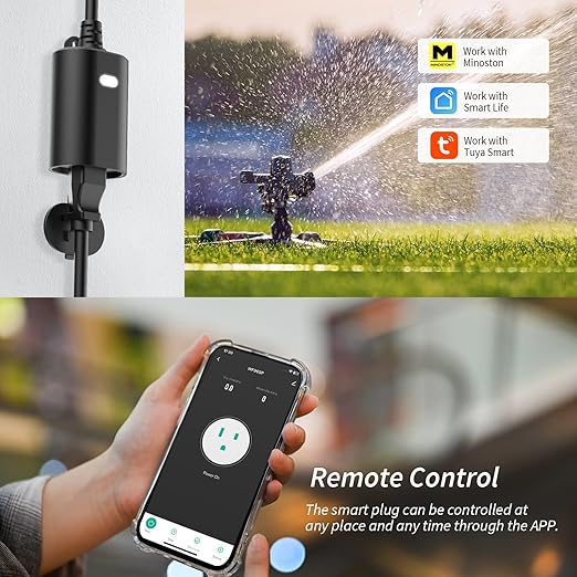 Minoston Outdoor Outlet, WiFi Smart Plug in Energy Monitoring, 2.4Ghz Wi-Fi - Image 5