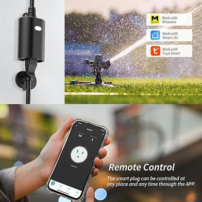 Minoston Outdoor Outlet, WiFi Smart Plug in Energy Monitoring, 2.4Ghz Wi-Fi - Image 5