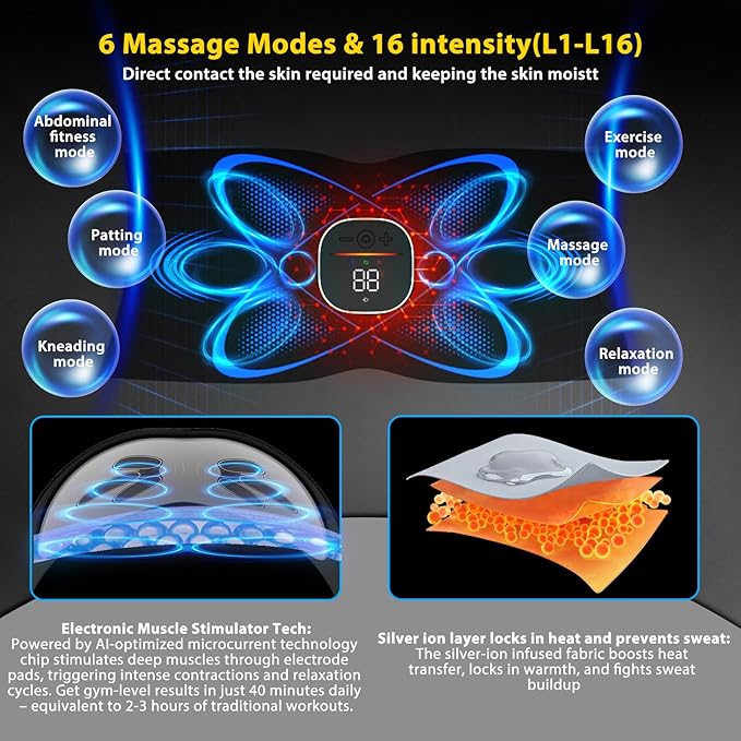 FDA Cleard - EMS/TENS abs Stimulator Abdominal, Electronic Muscle Stimulator - Image 5