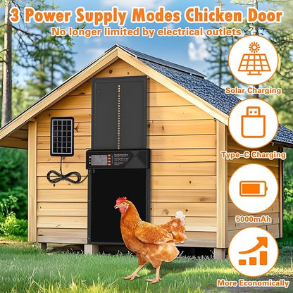 Automatic Chicken Coop Door Solar Powered, Aluminum Alloy Automatic Chicken Door - Image 2