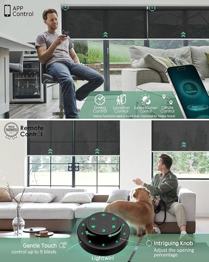 Yoolax Motorized Solar Shades, Flame Resistat Smart Blinds - Image 3