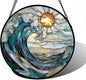 DASTOLL Stained Glass Window Hanging, and Mom 7.8 in by DASTOLL