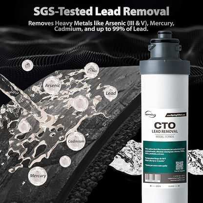 iSpring SGS-Tested Lead Removal CTO Carbon Block Replacement Water Filter - Image 2