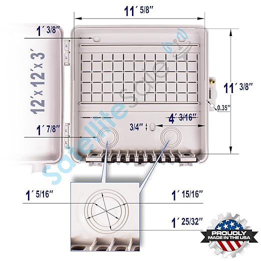 SatelliteSale Weatherproof Junction Box Heavy Duty Enclosure 12x12x3 Inches - Image 3