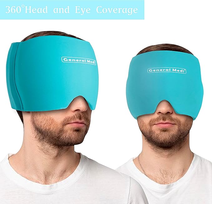 General Medi Headache & Migraine Ice Wrap Cap, Cold Therapy Migraine Relief Hat - Image 3