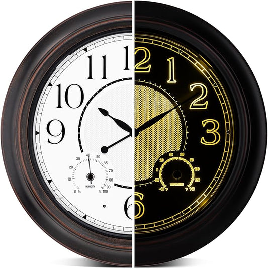 Koosome Outdoor Clocks Waterproof 18 Inch, Large Wall Clock by Unknown