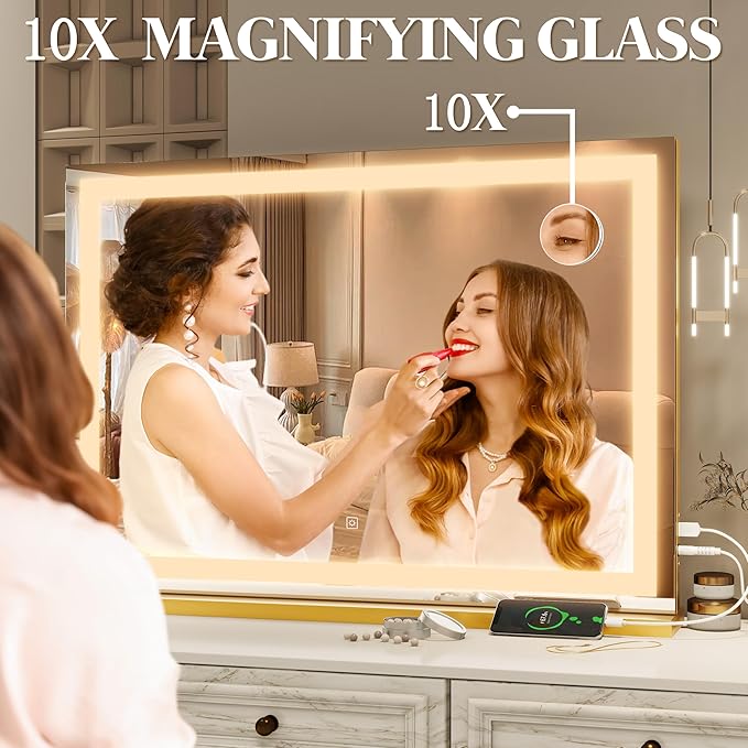 FENNIO Vanity Mirror with Lights 32"x22", Lighted Makeup Mirror, Large Vanity - Image 7