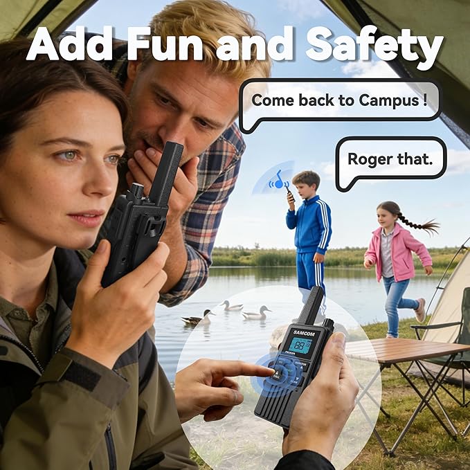 SAMCOM Walkie Talkies for Adults Long Range Rechargeable 2 Pack FWCN30A 2 Way - Image 3
