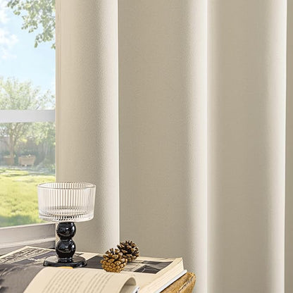 Beauoop 100% Blackout Curtains 54 Inch Long 2 Panels - Image 4