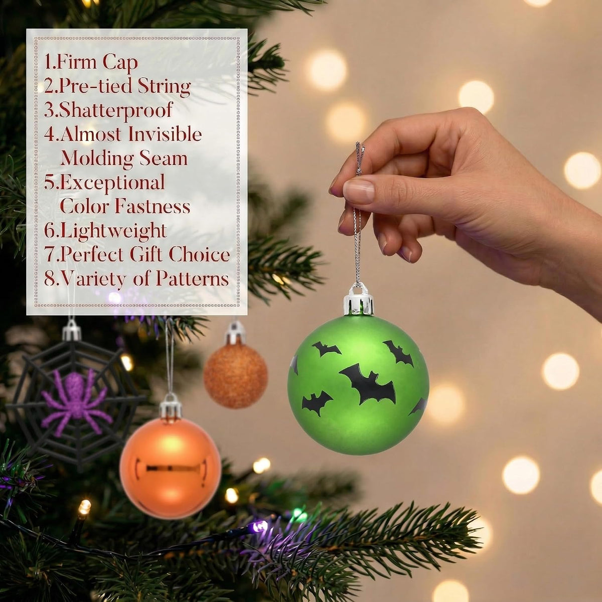 Valery Madelyn 64ct Halloween Ornaments Shatterproof Tree Decoration Indoor