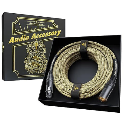 AA AUDIO ACCESSORY Gold Series Star Quad XLR Cables 25ft, Neutrik Connectors by AA