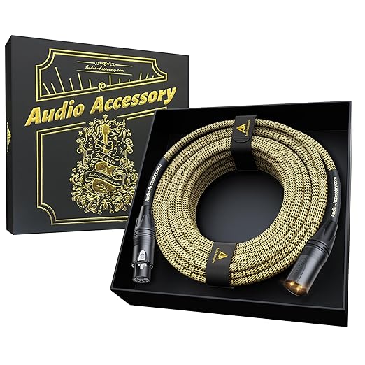 AA AUDIO ACCESSORY Gold Series Star Quad XLR Cables 25ft, Neutrik Connectors by AA