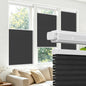 Allesin Top Down Bottom Up Cordless Cellular Shades,Thermal Insulation Honeycomb Blinds for Indoor Windows,Blackout (Black-no Drill,31"x64")
