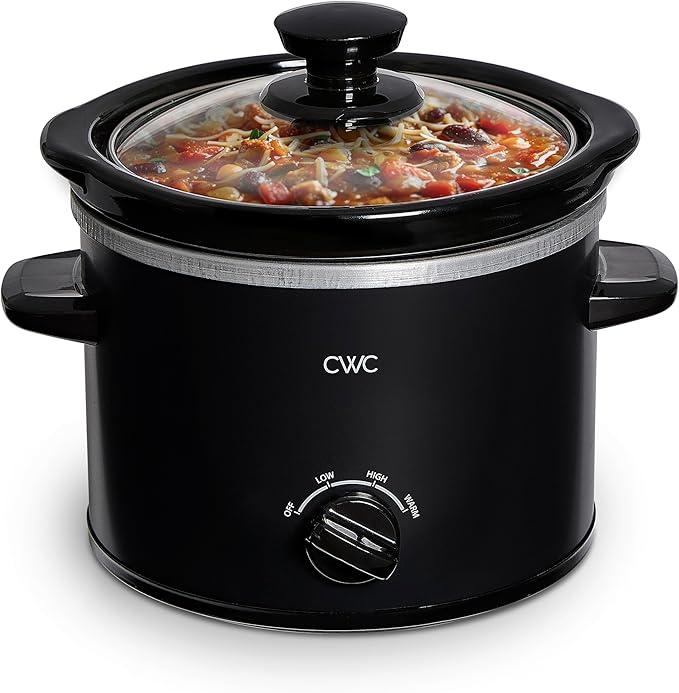 COOK WITH COLOR 2QT Mini Electric Round Slow Cooker by CookwithColor