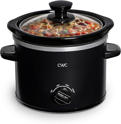 COOK WITH COLOR 2QT Mini Electric Round Slow Cooker by CookwithColor