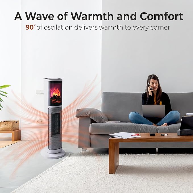 Comfort Zone 25" Tower Space Heater - Image 6