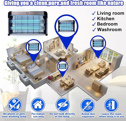 UV Light Sanitizer with Ozone 76 Watts, UVC Disinfection Lamp w/Remote Control - Image 2