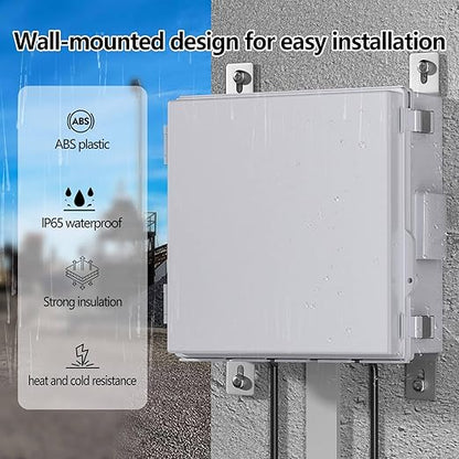 Electrical Junction Box, Ventilated Design, Cable Grommets, Indoor/Outdoor Use - Image 3