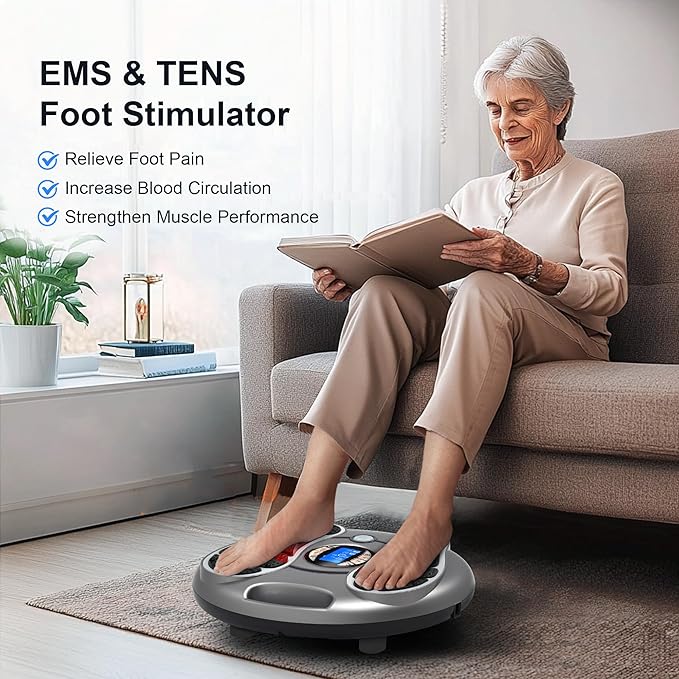 Foot Massager for Neuropathy, EMS TENS Foot Stimulator for Circulation and Pain - Image 2