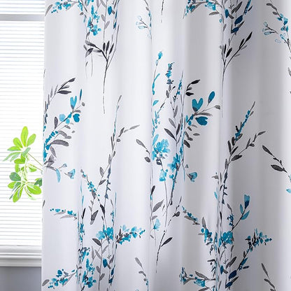 MYSKY HOME Floral Curtains 45 Inches Long - Image 3