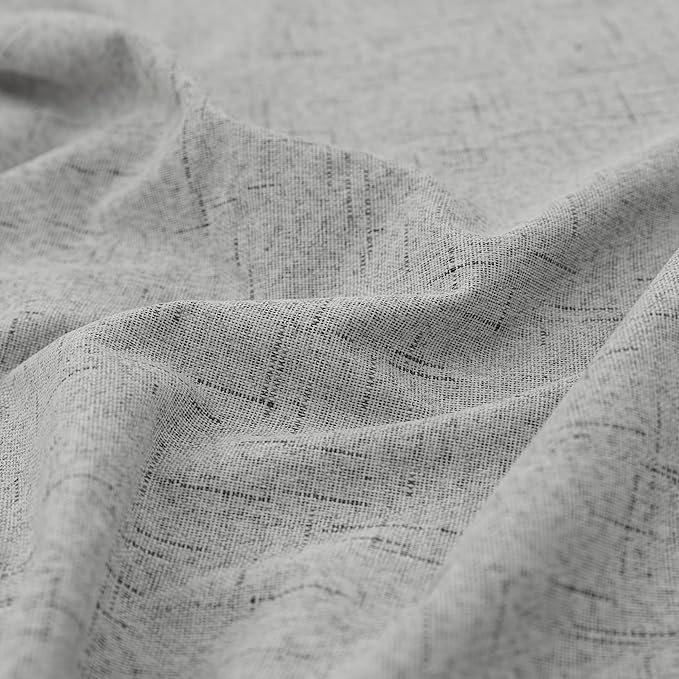 KOUFALL Linen Grey Curtains Blackout - Image 8