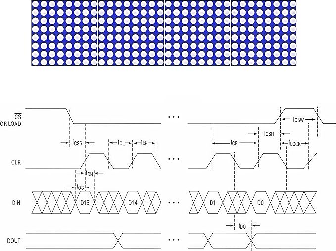 Yuuhseel 2PCS MAX7219 32x8 Dot Matrix LED Display Module 4 in 1 Common Cathode - Image 6