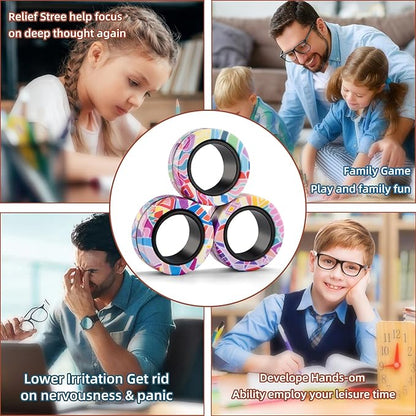 Magnetic Rings Fidget Toys for Adults, Fidget Spinner Rings for Anxiety Relief - Image 5