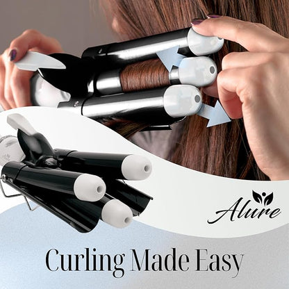 Alure Three Barrel Curling Iron Wand Hair Waver - Image 5