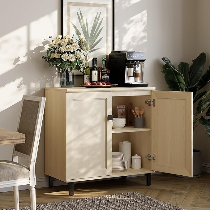 Multifunctional Buffet Sideboard Cabinet Farmhouse Modern Storage Cabinet - Image 4