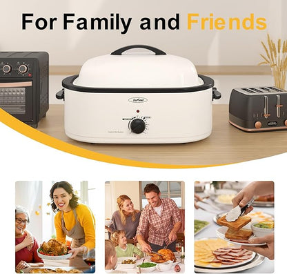 Sunvivi Roaster Oven with Self-Basting Lid, 18 Quart Electric Roaster with - Image 6