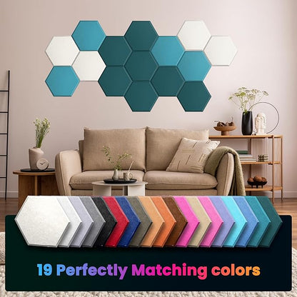 Self-Adhesive Acoustic Panels, 12 Pack Hexagon Sound Proof Foam Panels - Image 6