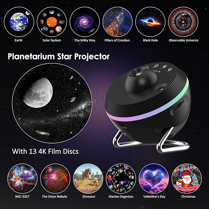 Galaxy Projector for Bedroom, 13 in 1 Planetarium Projector - Image 2