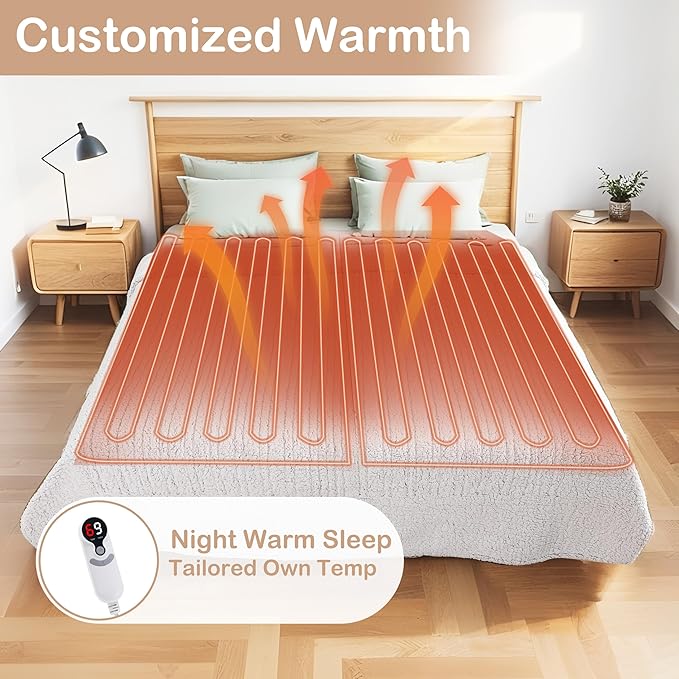 Electric Heated Blanket Full Size 72"×84" - Image 2