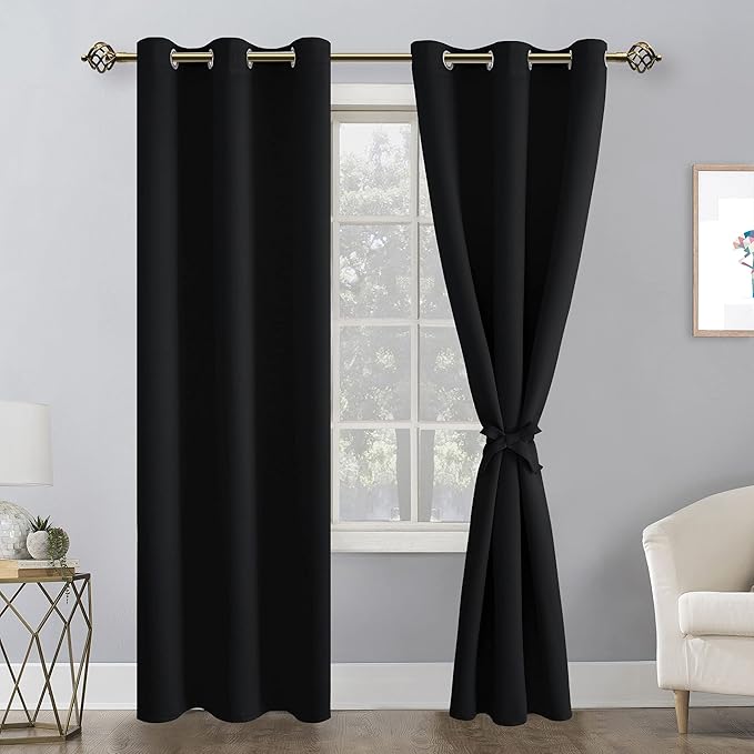 Hiasan Blackout Curtains for Bedroom, 38 x 84 Inches Long - Image 2