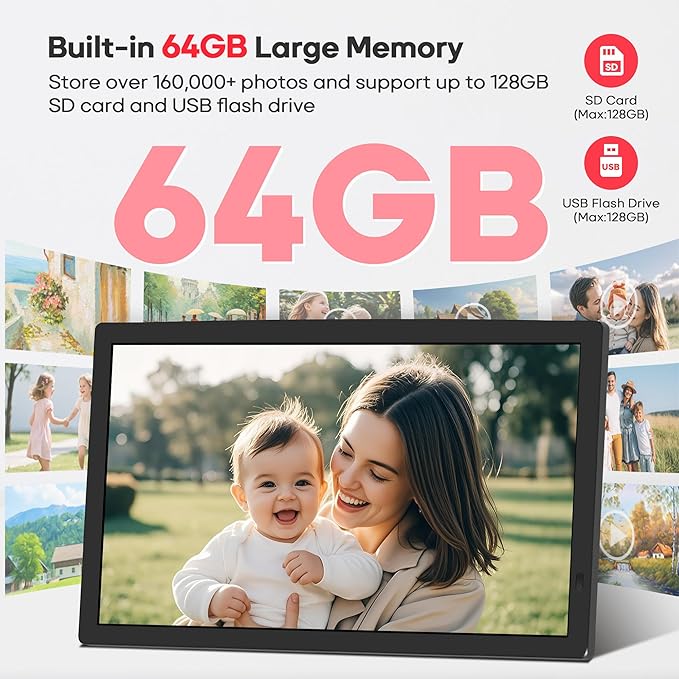 Frameo 32" Extra Large Digital Picture Frame, Smart WiFi Photo Frame - Image 4