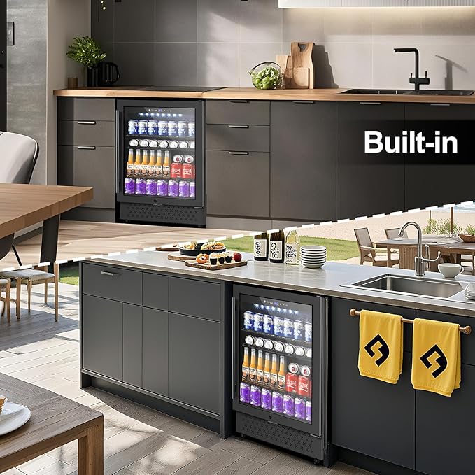 24 Inch Beverage Refrigerator, 5.2 Cu. Ft. Drink Refrigerator - Image 8
