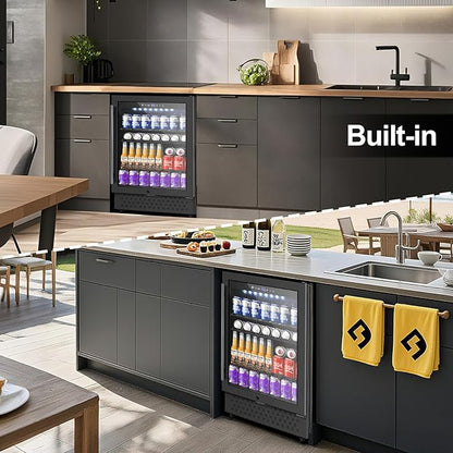 24 Inch Beverage Refrigerator, 5.2 Cu. Ft. Drink Refrigerator - Image 8