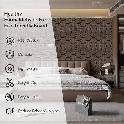 Hexagon Acoustic Wall Panels, Self-Adhesive Sound Absorbing Wall Panel by ARMURO - Image 4