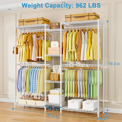 Ulif E4 Clothes Rack, Heavy-Duty Garment Rack, Metal Freestanding Clothing - Image 6