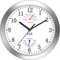 HITO 10 Inch Silent Wall Clock Battery Operated Non Ticking Glass Cover Silver by hito