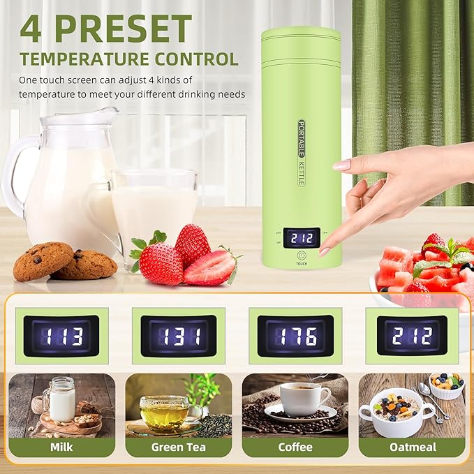 Travel Electric Kettle Portable Small Mini Tea Coffee Kettle Water Boiler - Image 2