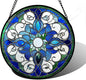 DASTOLL Stained Glass Window Hanging, Boho Style Sun Catchers Diamond Glass by DASTOLL
