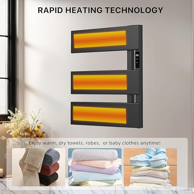 Electric Heated Towel Warmer Rack - Image 5