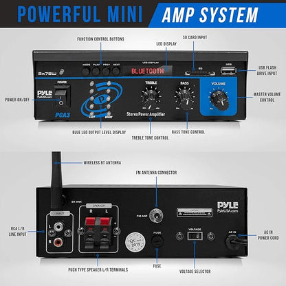 Pyle Bluetooth Home Audio Power Amplifier System - Image 2