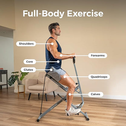 Sunny Health & Fitness Smart Row-N-Ride Glute & Leg Trainer, Foldable Squat - Image 2