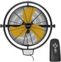 20 IN 5500 CFM Remote Control Wall Mount Fan, 3 Speed High Velocity Wall Fan by Fanqiebros